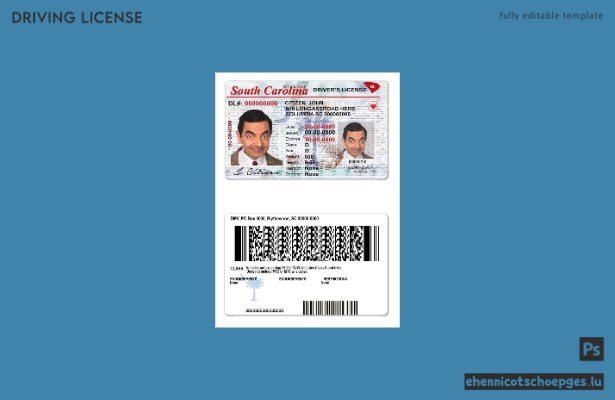 USA, South Carolina – Beispiel für einen Führerschein
